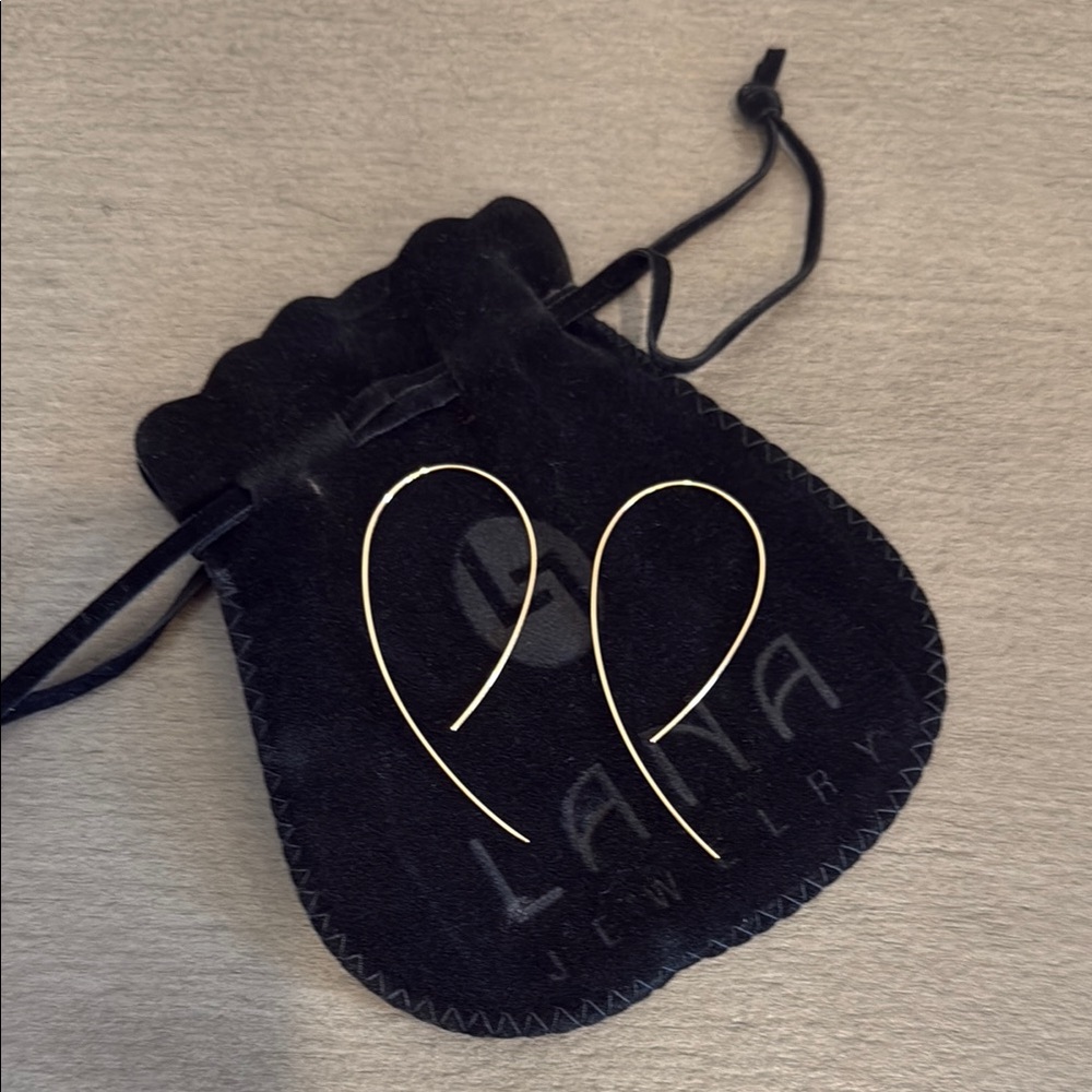 Lana | Upside Down Gold Hoop Earrings